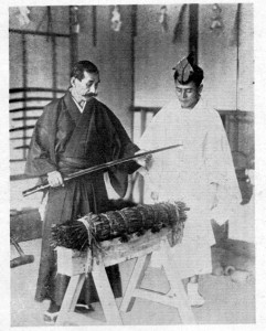 Hakudo with swordsmith Kanemichi